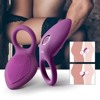 Penis Inel Vibratoare Clitoris Stimulator Punct G Jucarii Sexuale De Cuplu Vibro Întârziere Lins Vagine Orgasm Blocare Fine Maneca Vibrator