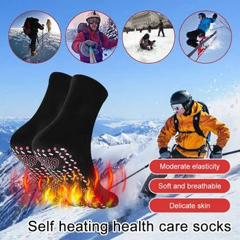 Universale Șosete Încălzite Încălzire autonomă Sosete pentru Barbati, Femei,Masaj Anti-Inghet pentru Pescuit, Camping, Drumeții și Schi Picior mai Cald