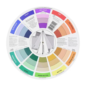 Noi 12 Paleta De Culori Card De Design De Hârtie De Culoare Amestecare Roata De Cerneală Graficul De Orientare În Jurul Valorii De Cerc Central Tatuaj Unghii Pigment Accesorii
