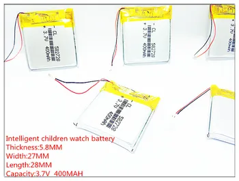 582728 3.7 V 400mAh baterie Reîncărcabilă li-Polimer Baterie Li-ion Pentru Q50 G700S K92 G36 Y3 Copii ceasuri inteligente mp3 582828 602828