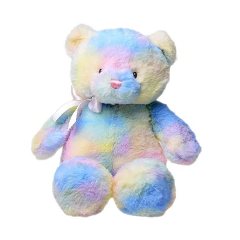 36 cm Curcubeu Ursuleț de Pluș Jucărie Pereche de Dormit Pentru Copil Fata de Copiii Tie-Dye Multi-Color Urs de Pluș Jucarii Animale