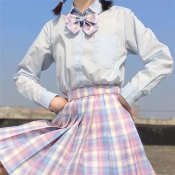 JMPRS Carouri Femei Fusta Plisata Arc Nod de Vară Talie Mare Preppy Fete Dans Fusta Mini Drăguț O Linie Harajuku Sexy Japonia Faldas
