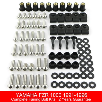 Potrivit Pentru Yamaha FZR 1000 1991 1992 1993 1994 1995 1996 Carenaj Complet Șuruburile kit de Acoperire din Oțel Inoxidabil Șurub Carenaj Nuci Clip