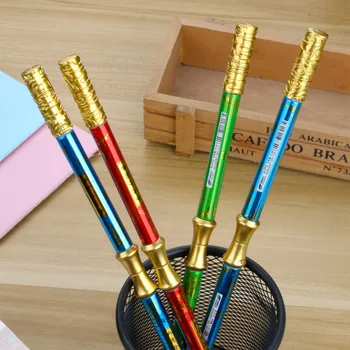 Cap dublu Deget Joc Pen Bâtă de Aur Nunchaku Jocuri Cool de Filare Pen pentru Papetărie Scris Jucărie Mișcarea de Decompresie