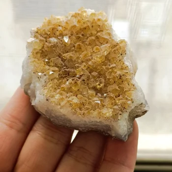 1 buc Naturale Citrin Cuarț Geode Galben Cluster de Cristal de Vindecare reiki Cristale Brute Minerale-Specimen de Piatră Meserii Ornament