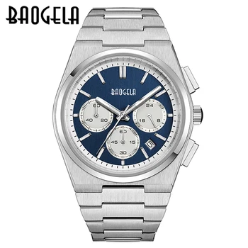 BAOGELA Top Brand de Ceasuri pentru Barbati Fashion Chronograph Sport Impermeabil Cuarț Ceas 50Bar Casual Inoxidabil Ceas Reloj Hombre
