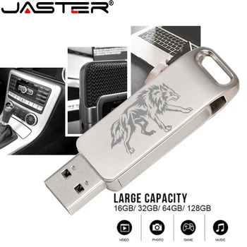 LOGO-ul personalizat de Metal USB 2.0 Flash Drive 4GB 8GB 16GB 32GB 64GB 128GB en-Gros de stocare Pen-Drive Afacerilor Comerciale Memory Stick U Disc