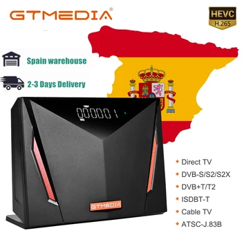 GT-MEDIA V8 UHD 4K prin Satelit Decodor DVB-S2X+T2 Receptor cu Smart Card Slot Suport m3u,H. 265 HEVC/ WiFi stoc în spania CZ