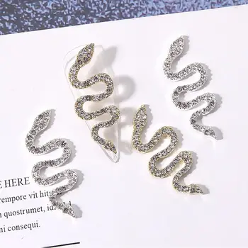 3D Metal Diamant Aliaj de Șarpe Plin de Diamante de Trei-dimensional de Unghii Autocolant Art Deco Salon de Unghii Consumabile