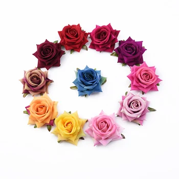 10 Bucăți De Lux Fals Flori Trandafiri Cap De Nunta Flori Decorative De Perete Decor Acasă Accesorii Flori Artificiale Ieftine