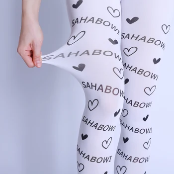 Sahabowi Brand Dragoste Modele Cu Model Inima Destul De Logo-Ul De Imprimare Digitală Dresuri De Înaltă Calitate Chilot Femei Litere Ciorapi