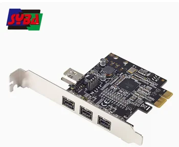 PCIE Combo 3x 1394b Porturi Firewire PCI-Express Controller Card, 1394 card Chipset TI 1 port intern 1394B 9pin