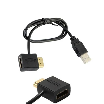 HDMI de sex Masculin de sex Feminin a/V Adaptor USB2.0 Putere de Aprovizionare Conector de Cablu 50cm