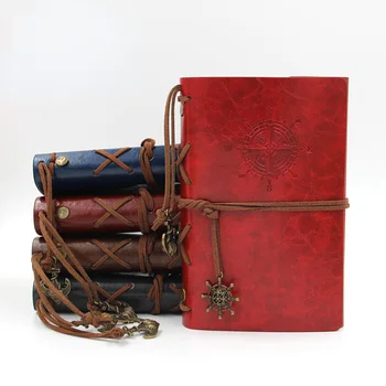 Retro Spirală Notebook Jurnal Notepad Epocă Pirat Ancore din Piele PU Carte Notă Înlocuibile Cadou de Papetărie Călător Jurnalul