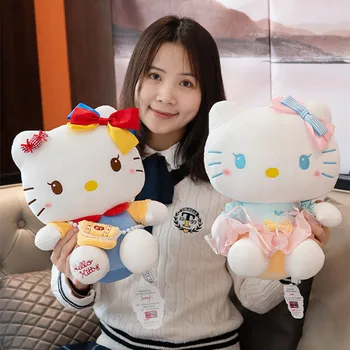 25/33 cm Hello Kitty Sanrio Jucărie de Pluș Drăguț KT de Cat Rucsac Papusa Moale Umplute Papusa Perna Kawaii Decorare Cadouri de Ziua Îndrăgostiților