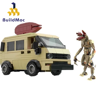 MOC Pentru Străini Lucrurile Baiatul Pizza Van Blocuri Kit Masina Vehicul Unsprezece Brickheadz Caramida Jucărie Pentru Copii Cadou de Crăciun