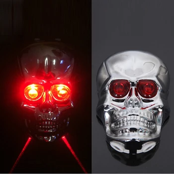 Cap de craniu în Formă de Ciclism Biciclete Biciclete 2 Fascicul Laser și 5 LED-uri din Spate, Coada de Lumină Lampă de Siguranță Biciclete Lumina din Spate SM022