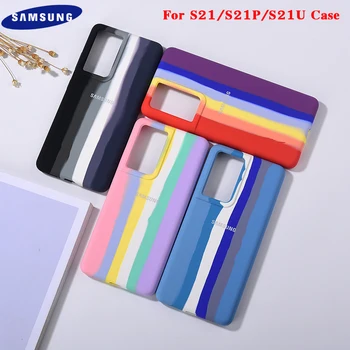 Original Samsung S21 Ultra Curcubeu Caz Bomboane de Culoare 360Full Telefonul rezistent la Șocuri Capac de Protectie Pentru Galaxy S21 Plus, S 21 S21+