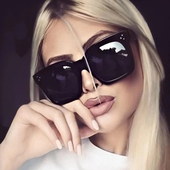 HKNA Pătrat ochelari de Soare Femei Gradient Supradimensionat ochelari de Soare Femei/bărbați Vintage de Lux ochelari de Soare Clasic Pătrat Gafas De Sol Mujer
