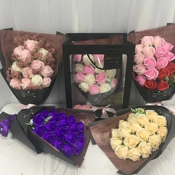2022 Cadou de Ziua Îndrăgostiților Artificiale de Trandafir Buchet de Săpun Parfumat Flori Exploatație Flori Handmade Cadou Creativ Simulat Flori