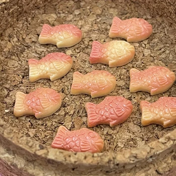 10BUC/LOT Simulare Taiyaki Mini Pește Prăjituri Biscuiți Noroi Umplutură Accesorii Alimente Artificiale Japoneză Deco, Piese de Artizanat DIY