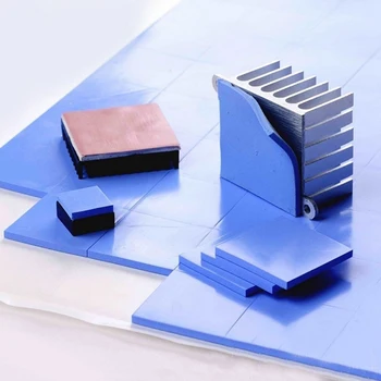100 Buc Albastru 10mm*10mm*1mm GPU CPU Radiator de Răcire Conductoare Silicon Pad Pad Termic