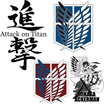 Desene animate Anime Atac pe Titan Patch-uri pentru Îmbrăcăminte Aripi de Libertate Termo Stikcers pe Haine cu Fierul de Transfer pentru Fete Baietii T