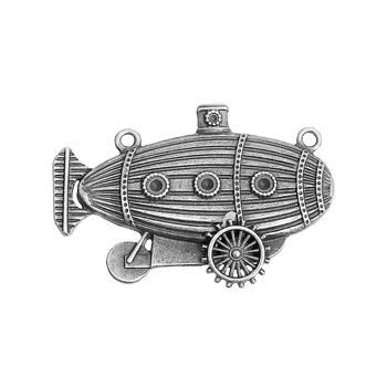 DoreenBeads pe bază de Zinc din Aliaj Bronz Antic Argint Culoare Steampunk Conectori Barca de Viteze Moda DIY Componets 49mm x 33 mm, 2 Buc