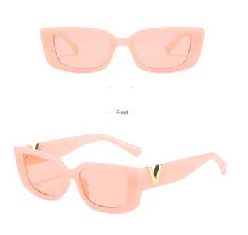ZAOLIHU Trendy ochelari de Soare Barbati de Aur V Scrisoare de Design pentru Femei Ochelari de vedere Dreptunghi Femei UV400 Ochelari de Vară Nuante Ochelari Gafas