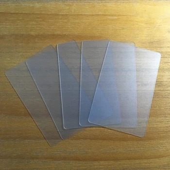 50pcs Transparent gol card PVC fin mat material plastic rezistent la apa card 85.5*54mm utilizați pentru imprimare carte de afaceri