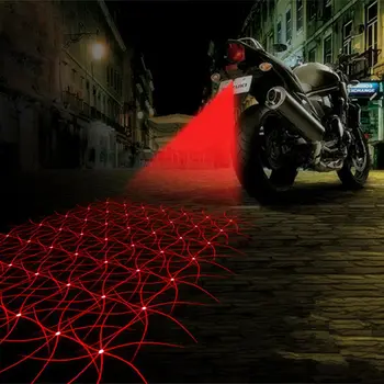 Motocicleta Se Răcească Coada Lumina De Avertizare Laser Lămpi De Ceață Impermeabil Moto De Frânare Spate Lămpi De Mers Înapoi Siguranța De Conducere Motocicleta Refit