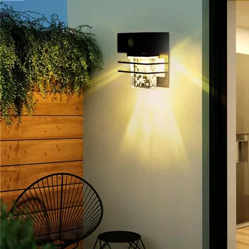 Solar LED Lumini în aer liber, Grădină Perete, Lampa de Podea de Fixare Vacanță de Crăciun Iluminat Decor Senzor de Mișcare Baterie de Lanternă