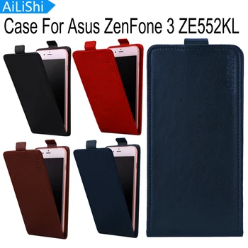 AiLiShi Pentru Asus ZenFone 3 ZE552KL Caz de Lux Flip Top de Calitate din Piele PU Caz de Vânzare la Cald Capac de Protectie Piele Cu Slot pentru Card