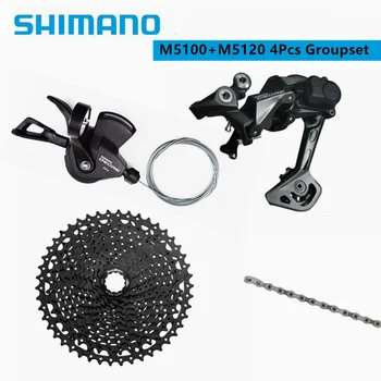 SHIMANO DEORE M5100 M5120 M7000 Sunrace CSMS8 11s Groupset Pentru MTB Mountain Bike Include Schimbator Spate Derailleur Caseta Lanț