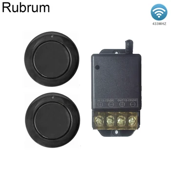 Rubrum 433MHz DC 12V 24V 60V 72V Universal Wireless de Control de la Distanță Comutator de 30A RF Releu Modul Receptor Pentru Masina de Lumină Pompa de Apa