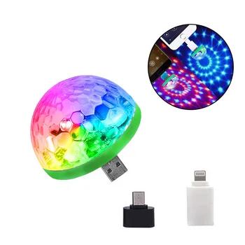 Portabil Telefon Mobil Lumini de Scena Mini RGB Lampa de Proiecție DJ Petrecere Disco Ball Lumina de Interior, Lămpi Club cu LED-uri Efect de Magie Proiector