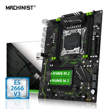 MAȘINIST E5 MR9A Kit Placa de baza despre lga2011-3 Cu CPU Xeon E5 2666 V3 Procesor Suport DDR4 Servere Și Desktop-uri de Memorie RAM ATX