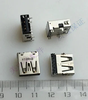 Pentru FOXCONN original USBfemale cap conector-Un pătrat de deschidere USB mufa USB tip a 90 - degreePins sub limba