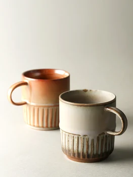 360ML Ceramice lucrate Manual Cani de Cafea Cu Maner Japonia Simplu Stil Retro Ceramica Cana de Cafea de Specialitate de Cafea Drinkware