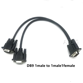 Toate din Cupru, Ecranat DB9 9pin 1 mascul la 2 femele Splitter Cablu RS232 COM Port de Cablu Pentru terminalul POS scanner echipamente