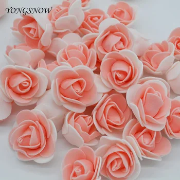50Pcs/lot Manual DIY Spuma Flori 3,5 cm Rose Cap de Floare Artificială PE Spuma Crescut de Nunta de Decorare Scrapbooking Meserii