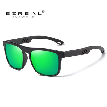 EZREAL Retro Stil Sport Polarizat ochelari de Soare din Lemn Negru de Conducere Pătrat ochelari de Soare Brand pentru Bărbați Și Femei Pentru S5090