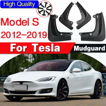 Premium Curse Noroi Pentru Tesla Model S 2012 - 2019 Apărătoare De Noroi Apărătorile De Noroi Clapeta De Noroi, Aripa Fata-Spate