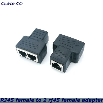 Nou de la 1 La 2 Moduri de LAN Cablu de Rețea Ethernet RJ45 Feminin Conector Splitter Adaptor Extender Plug Oxigen Liber Conductor de Cupru