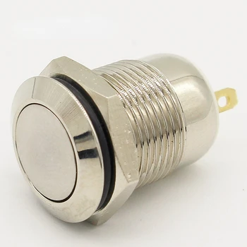 1buc 12 mm rezistent la apa de Moment Rotunde Plate din Oțel Inoxidabil, Metal Buton Comutator Auto Start Corn Difuzor Bell Resetare Automată