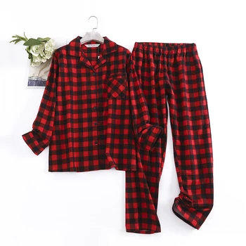 Roșu negru Culoare de Potrivire Pantaloni Lungi de Pijama pentru Femei Pijamale Super Haine groase pentru Seara de Iarna pentru Femeie Pijamas Seturi
