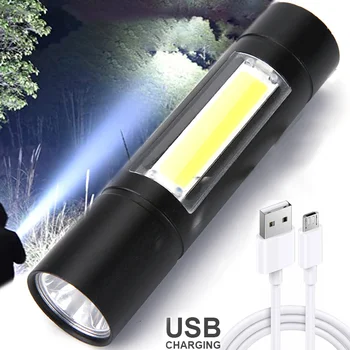 Ultra Luminos USB Reîncărcabilă 3 Moduri de Iluminare Lanterna Lanterna Portabil Impermeabil în aer liber Tactice Drumetii, Camping Lumina