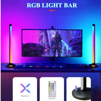 Lumina RGB Baruri de Noapte Lumina Inteligent App de Control de la Distanță de Muzică Sync LED Lampă de Iluminare pentru TV PC-ul de Jocuri de Calculator Desktop Cameră Decor