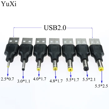 USB 2.0 Tip a, tată, Să 5.5 x 2.1 mm 5.5*2.5 5.5*1.7 4.8*1.7 4.0*1.7 3.0*1.1 2.5*0.7 mm Plug 5V DC de Alimentare Adaptor de Conector