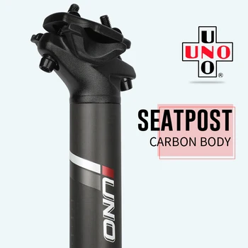 UNO Carbon Seatpost 27.2/30.9/31.6 mm 350 mm Mat 3K Fibra de Carbon MTB Biciclete Rutier Seat Post Ultralight Tub Șa Biciclete Piese